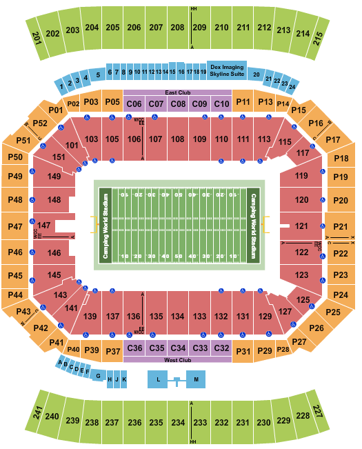 Camping World Stadium Citrus Bowl Seating Chart